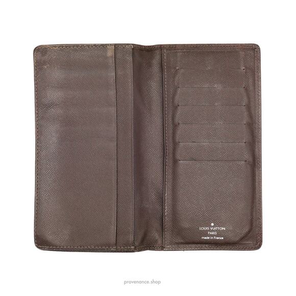 🔴 Louis Vuitton Brazza Long Wallet - Grizzli Taiga Leather - Picture 6 of 7